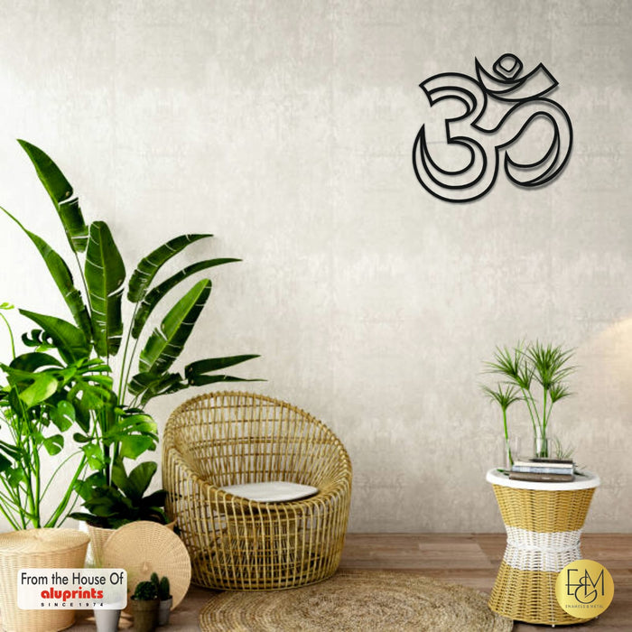 Aum (Om) Script — Laser-Cut Metal Wall Art